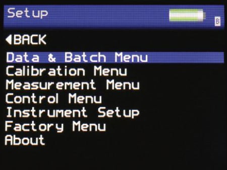Batch names screen