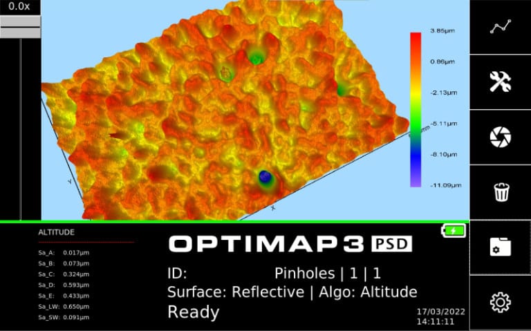 optimap 3 screen graph