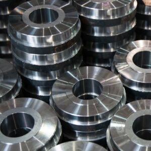 Steel parts made on lathe machine highlighting metal finishing applications