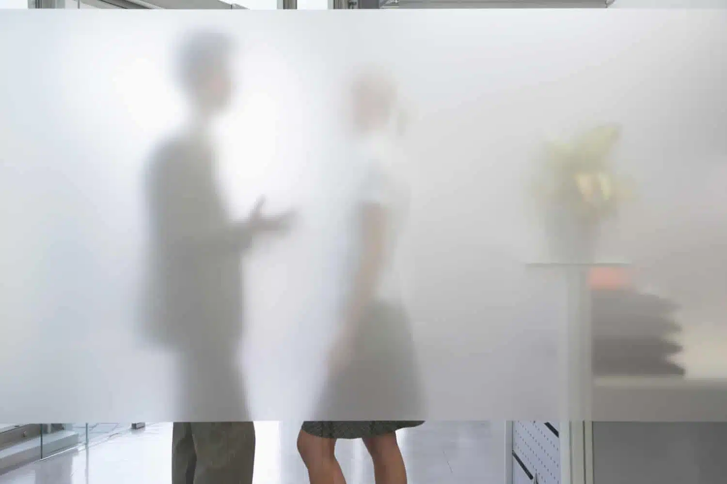 Static obscure / textured privacy glass
